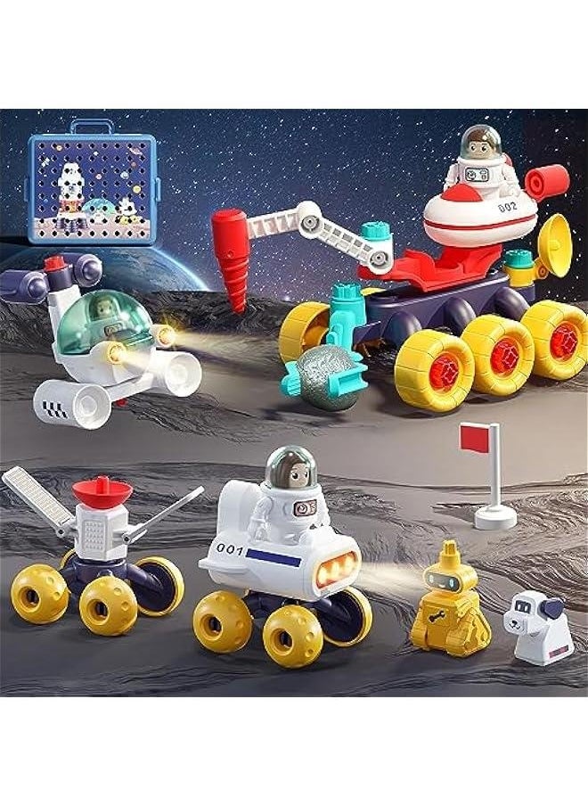 Space Toys Spaceship for Kids 3-5, Boys Space Shuttles W/ Astronauts Robots, Outer Space Building Set, Universe Adventure STEM Science Kit, Learning Gift for 4 6 7 8 Years Old Girl Child