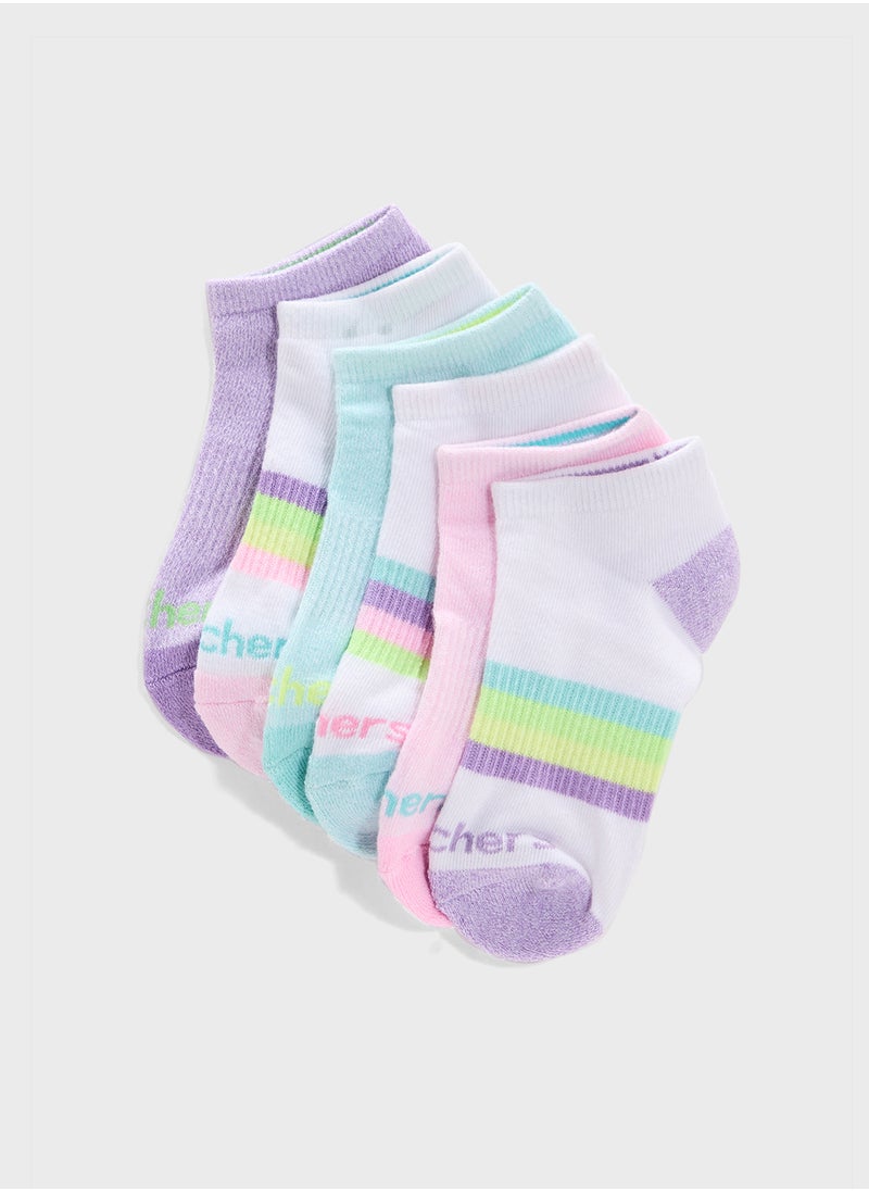 Kids 6 Pack Toe Terry Socks