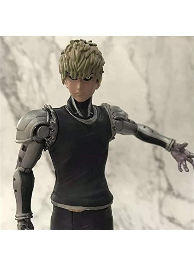 Anime Saitam Figure Statue Combination, 2PCS Saitam and Genos Action Figure Model Sculpture Cartoon Manga Figure Collectible Xmas Gifts for Fans