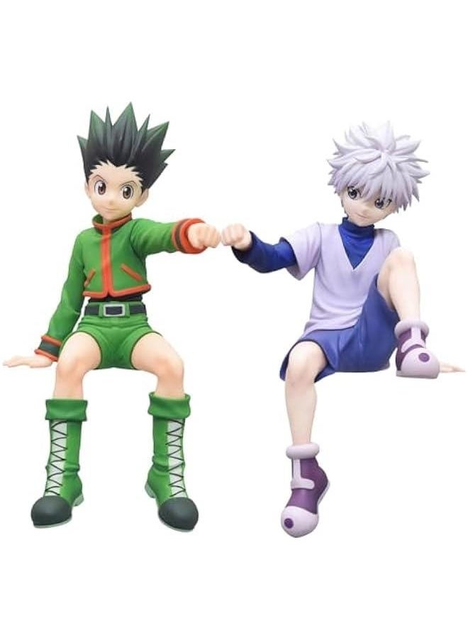 Killua zaoldyeck Figures, Gon·Freecss Anime Figure Statues Noodle Stopper Anime Action Figurine Ornaments for Fans