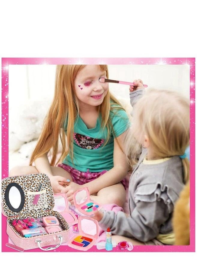 Kids Washable Makeup Girl Toys, Kit for Girl, Safe and Non-Toxic Little Set, Girls Toddler Kid Children Princess, Birthday Gift 4-10 Year Old