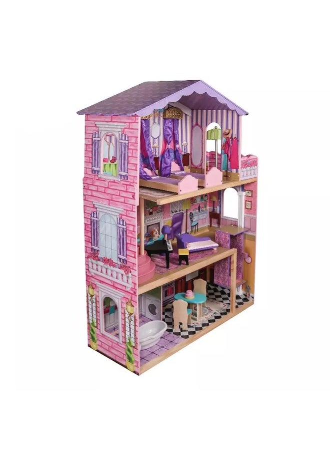 Wooden Houses Pretend Toy Dollhouse Kids Doll Room Furniture