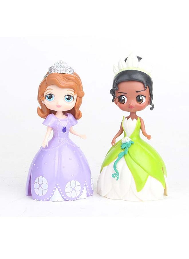 6-Piece Princess Dolls And Dresses Set In Vibrant Colors For Kids Upto 3+ Years 7x8x10cm