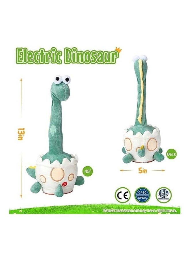 Light up Dancing Talking Dinosaur Toys Electronic Shake Interactive Glowing Toy Wriggle Singing Recordable 14” Funny Mimicking Speaking Creative Birthday Gift for Kids