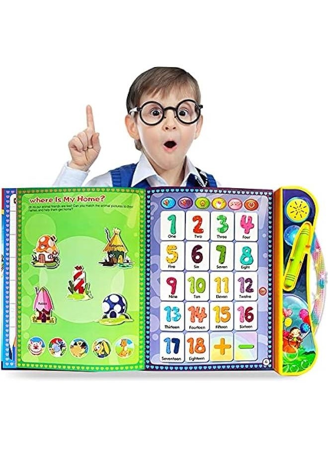 ABC Sound Books Interactive Electronic Learning Books for Toddlers with Alphabet, Numbers, Animals, Music, Games Educational Toys for Kids Ages 3 4 5 6