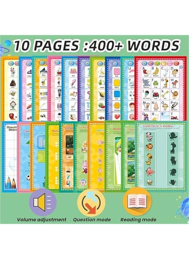 ABC Sound Books Interactive Electronic Learning Books for Toddlers with Alphabet, Numbers, Animals, Music, Games Educational Toys for Kids Ages 3 4 5 6