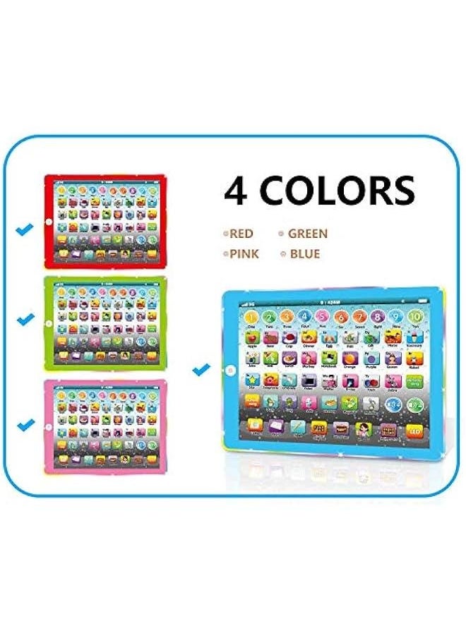 Kids Tablet Learning Pad Toddler Tablet with ABC Word Song Music Number Electronic Interactive Toy for Educational Preschool Boys & Girls 3 4 5 Years Old