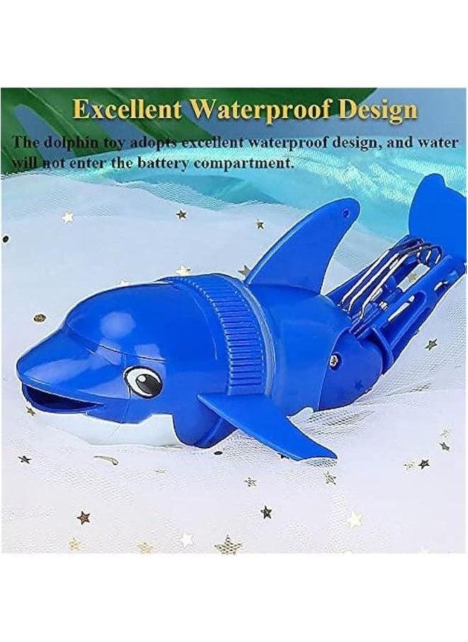 Electric Rollover Dolphin Bath Toy, Bathtub Rolling Fish Toy Tubmling Tub Swimming Simulated Water (Black)