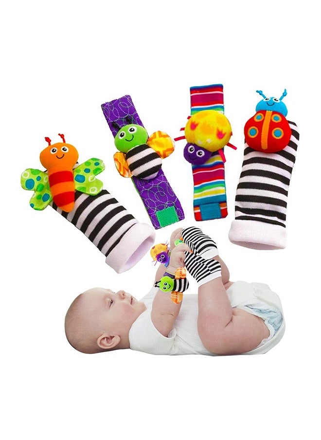 4-Piece Cute Animal Soft Baby Socks Toys Set For Kids Promotes Comfort