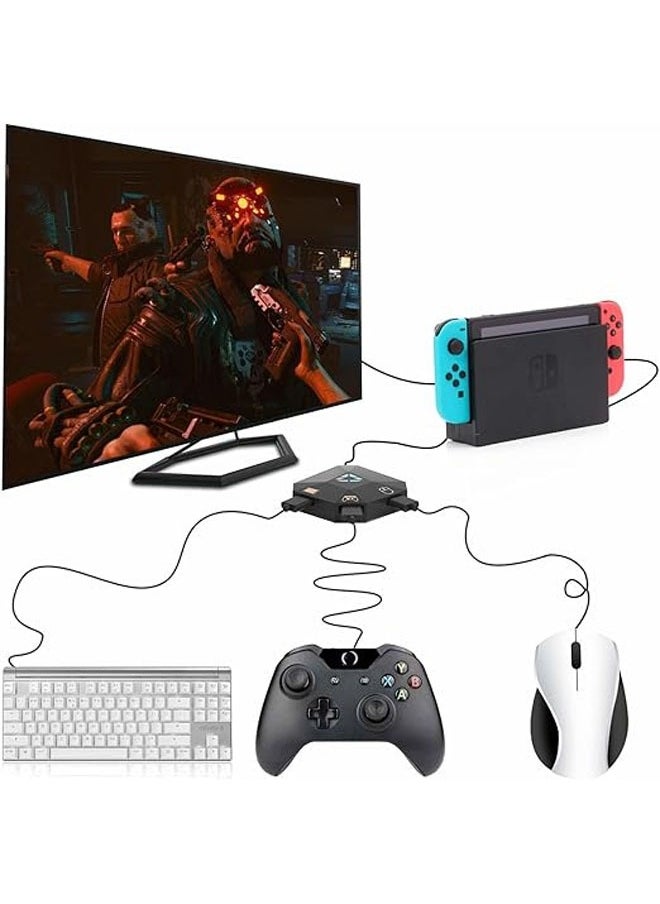 Gaming Keyboard u0026 Mouse Adapter for Game Consoles, Keyboard u0026 Mouse Adapter Compatible with Nintendo Switch, PS4, PS3, Xbox One, Xbox 360