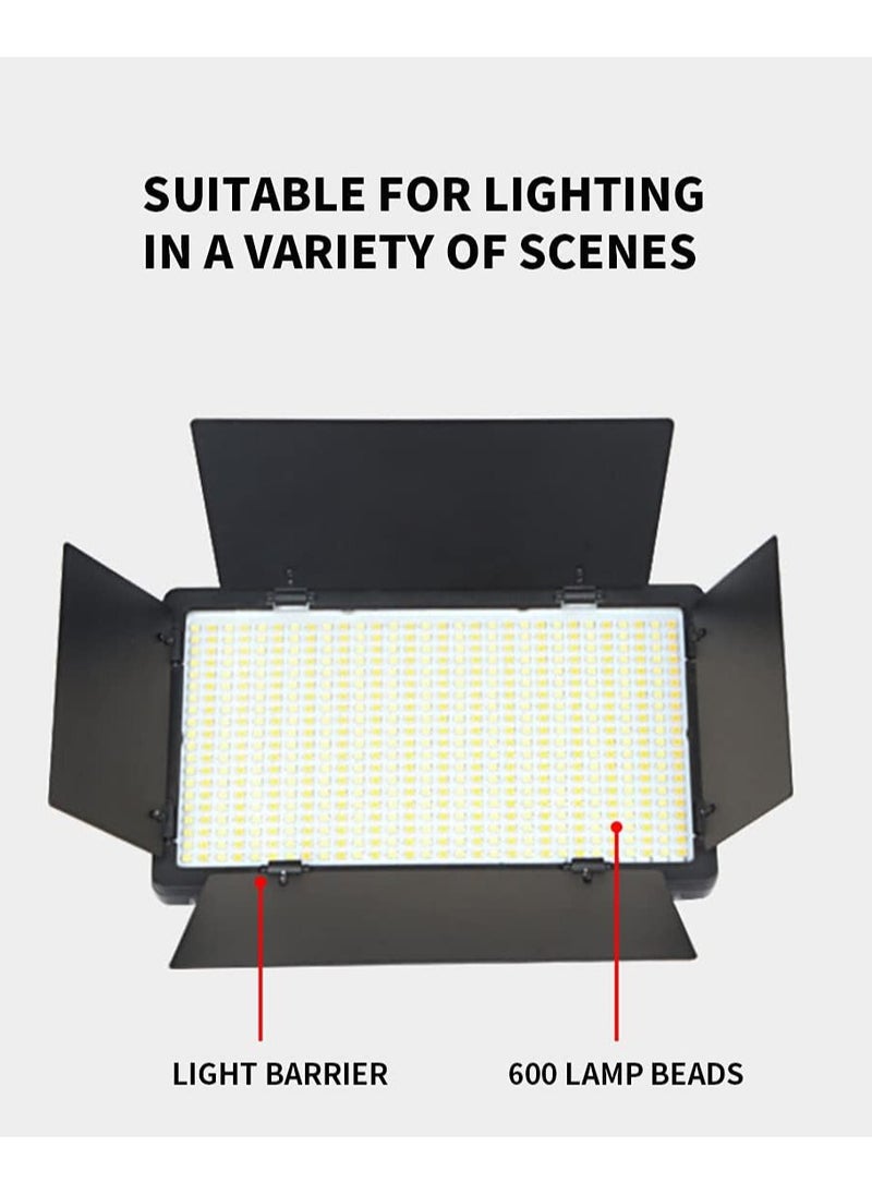 600 LED light video light kit , rechargeable and plug-powered camera video light, 3200K-5600K camera video light， rechargeable and plug-powered video conference live light (LED LIGHT)
