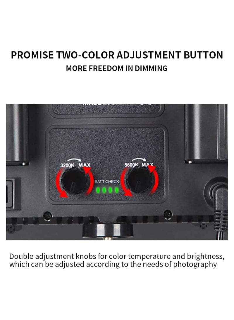 600 LED light video light kit , rechargeable and plug-powered camera video light, 3200K-5600K camera video light， rechargeable and plug-powered video conference live light (LED LIGHT)
