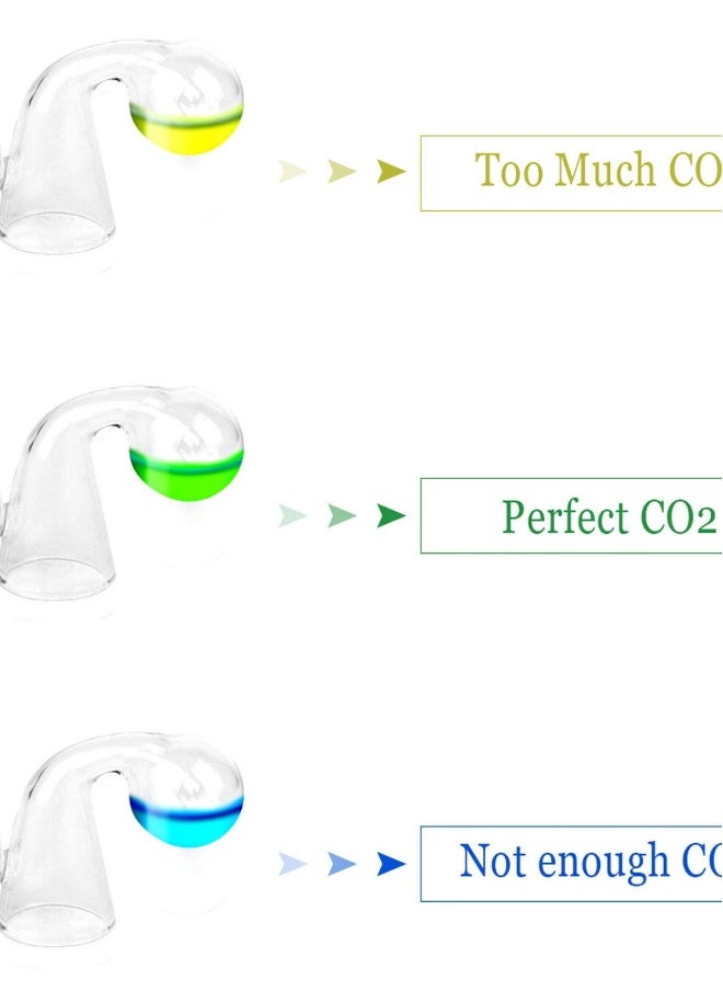 2 Pack CO2 Drop Checker, Aquarium CO2 Tester Monitor CO2 Glass Drop Checker Aquarium CO2 Detector for Planted Fish Tank