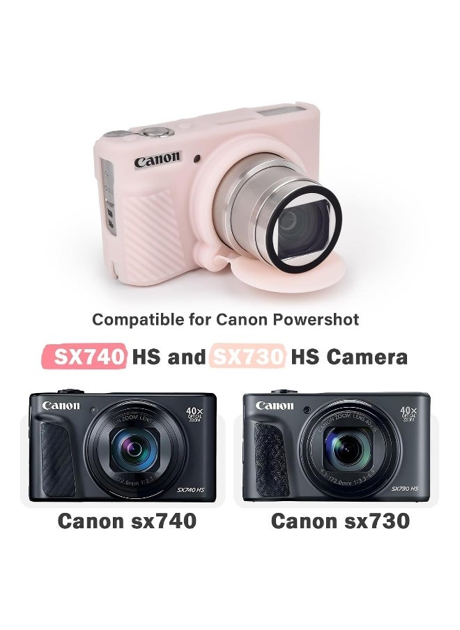 SX730 SX740 Camera Case, Canon PowerShot SX740/SX730 HS Camera Soft Silicone Case - Scratch Resistant Slim Fit Lightweight Case