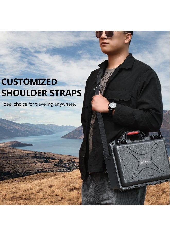 Mini 4 Pro Case Waterproof Hard Carrying Case Built-in EVA Shockproof Anti-fall Stress Resistant Secure Carrying Bag for DJI Mini 4 Pro Fly More Combo Drone Accessories for DJI RC 2/RC-N2