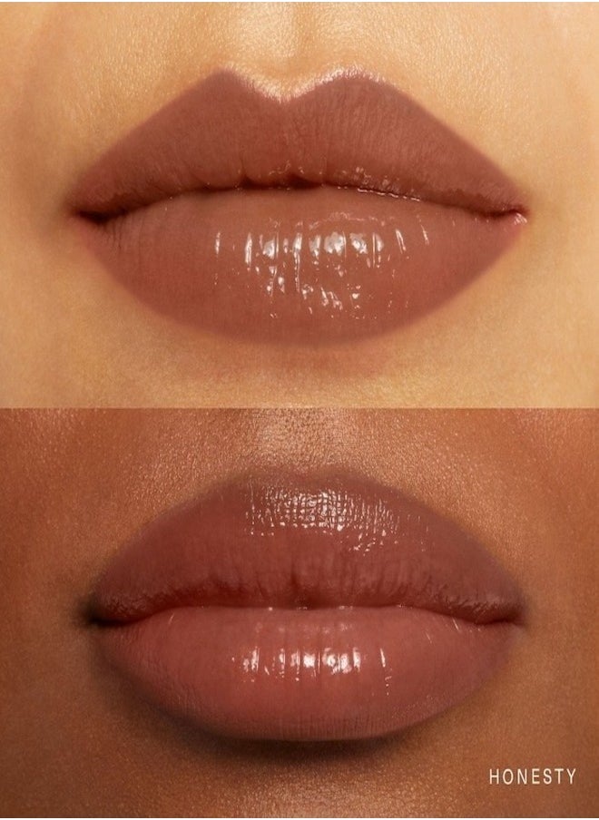 Soft Pinch Tinted Lip Oil Stain - Honesty (Nude Brown, 3ml) - Hydrating, Lightweight, and Long-Lasting Lip Tint with a Glossy Finish
