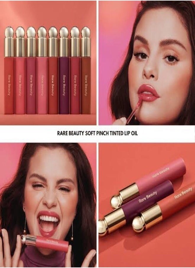 Soft Pinch Tinted Lip Oil Stain - Honesty (Nude Brown, 3ml) - Hydrating, Lightweight, and Long-Lasting Lip Tint with a Glossy Finish