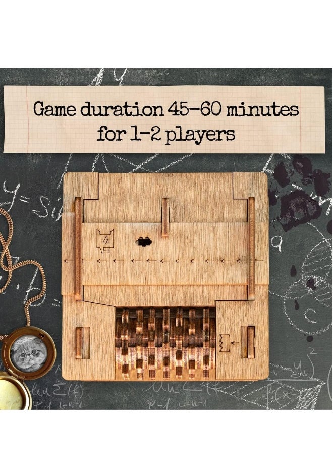 Cluebox - Schroedingers Cat - Escape Room game - Puzzle box - 3D wooden puzzle - treasure box - gift box - 3D puzzles for adults - brain teaser - birthday gift gadget for men - money box