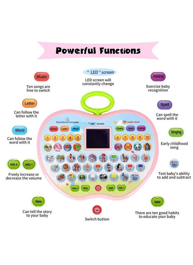 Educational Toys, Multifunctional Learning Tablet for Toddlers Kids Interactive Toy Board Boys Girls Children LCD Screen Tablets Toys Birthday Gift 1 2 3 4 Year Old