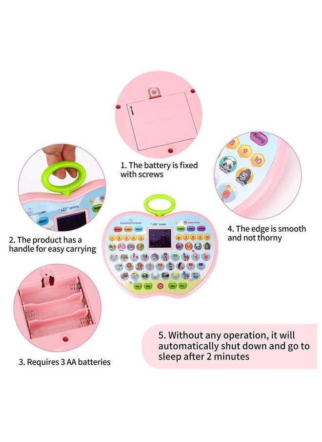 Educational Toys, Multifunctional Learning Tablet for Toddlers Kids Interactive Toy Board Boys Girls Children LCD Screen Tablets Toys Birthday Gift 1 2 3 4 Year Old