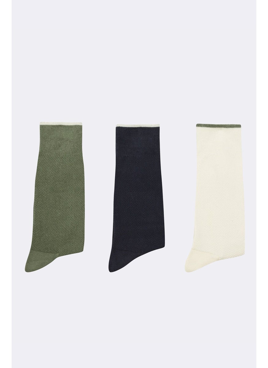 Set of 3X Socks - Kaki, Navy and Beige