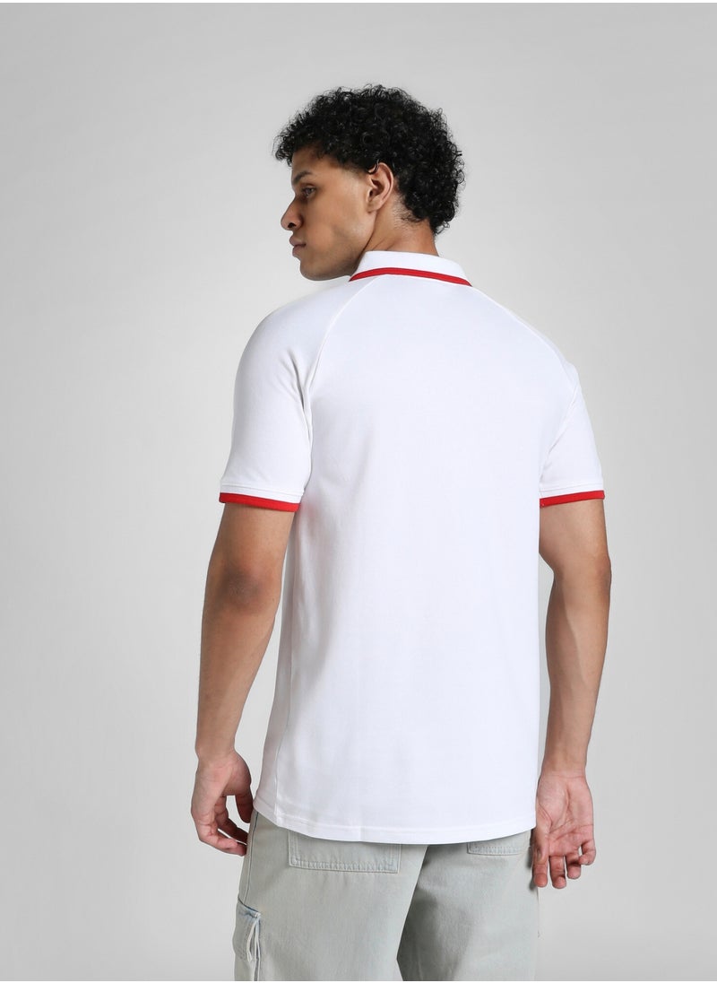 Delhi Capital Mens White Polo Shirt