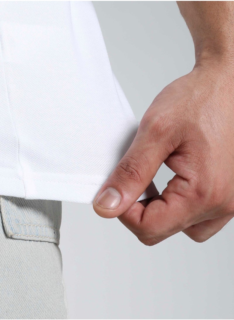 Delhi Capital Mens White Polo Shirt