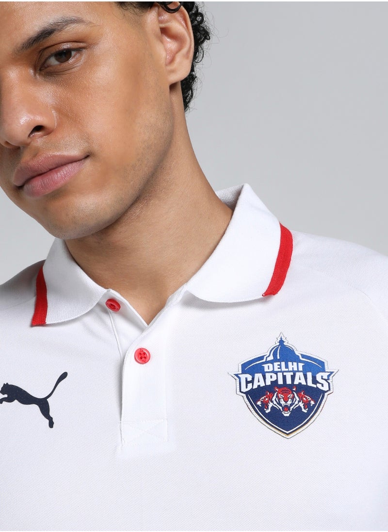 Delhi Capital Mens White Polo Shirt