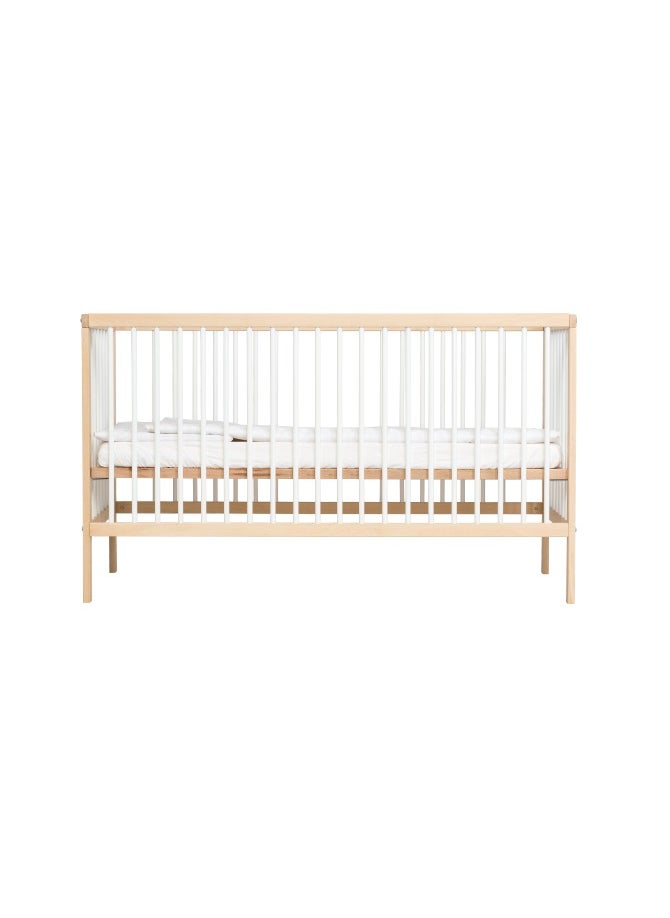 Mokee 2 in 1 Convertible Midi Cot bed - White Beech (140x70)