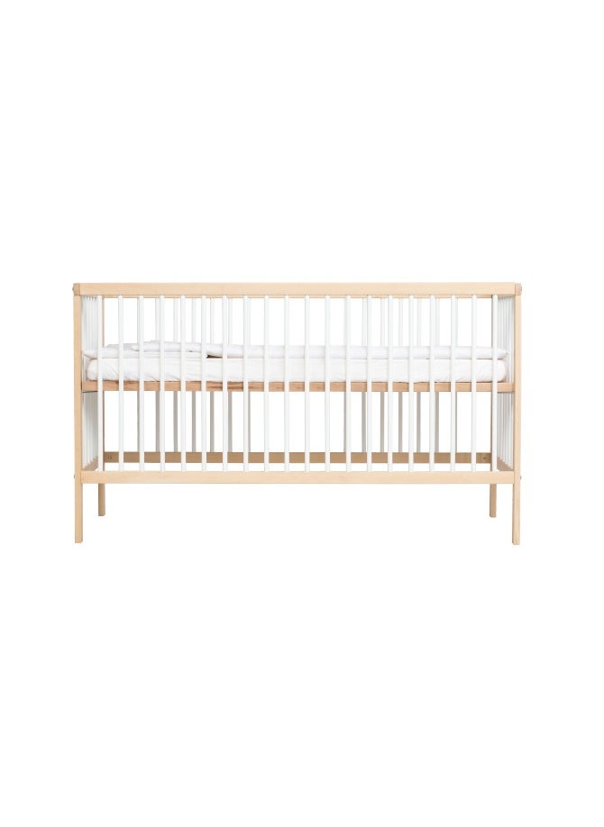 Mokee 2 in 1 Convertible Midi Cot bed - White Beech (140x70)