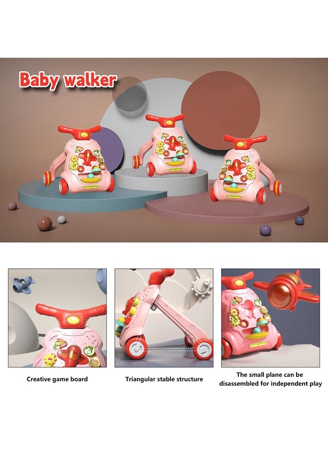Baby Early Educational Walker With Light and Music Ride-on Car The Space Made-by-Your-Hand Walker with Airplane Toys