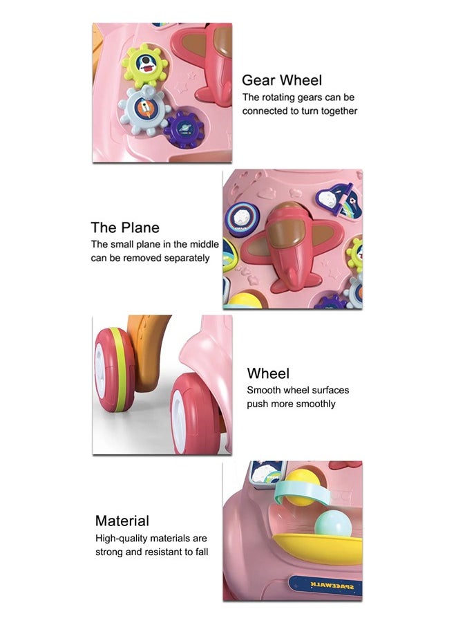 Baby Early Educational Walker With Light and Music Ride-on Car The Space Made-by-Your-Hand Walker with Airplane Toys