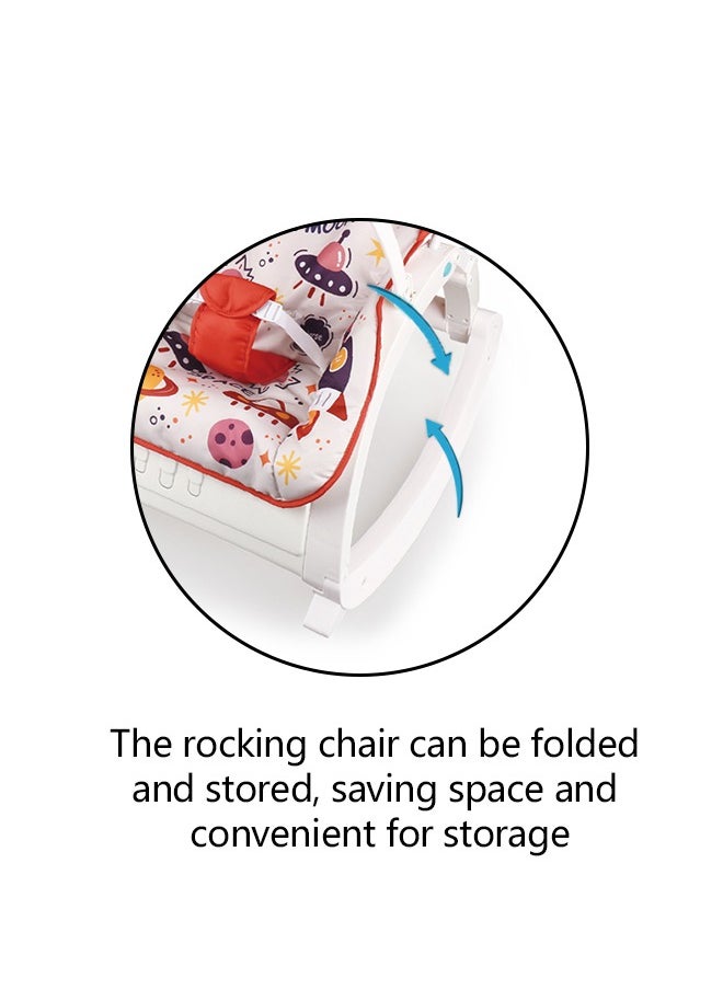Colorful Baby Rocking Chair With Music And Hanging Toys
