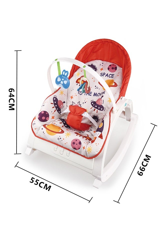 Colorful Baby Rocking Chair With Music And Hanging Toys