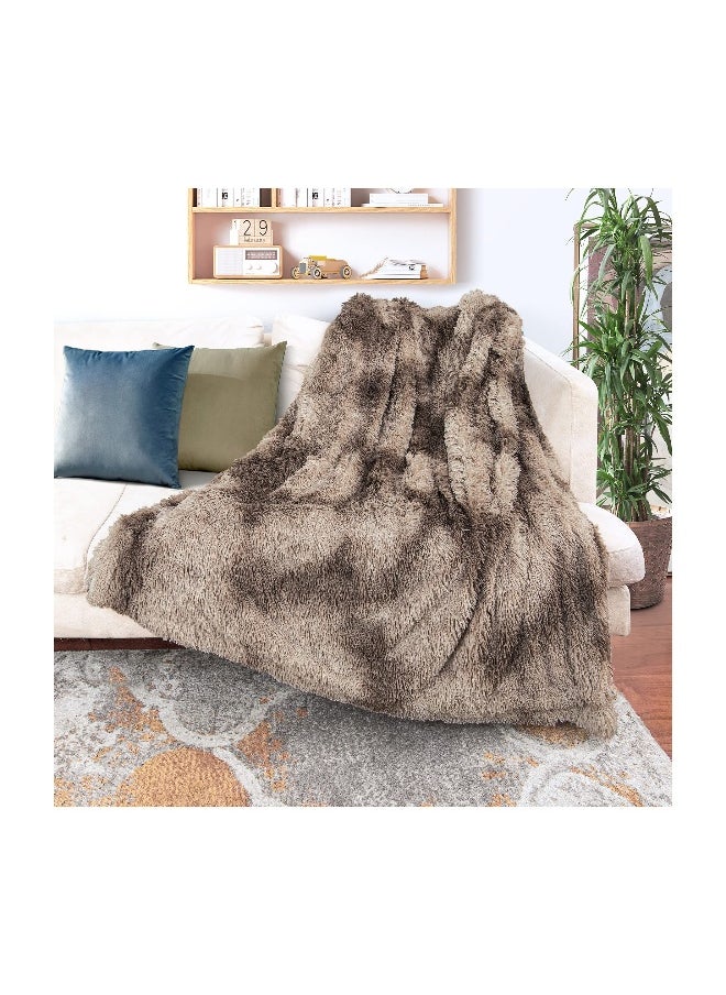 Decorative Extra Soft Faux Fur Throw Blanket 50 x 63