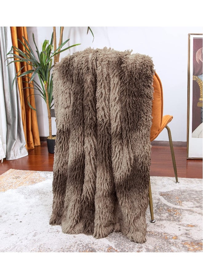 Decorative Extra Soft Faux Fur Throw Blanket 50 x 63