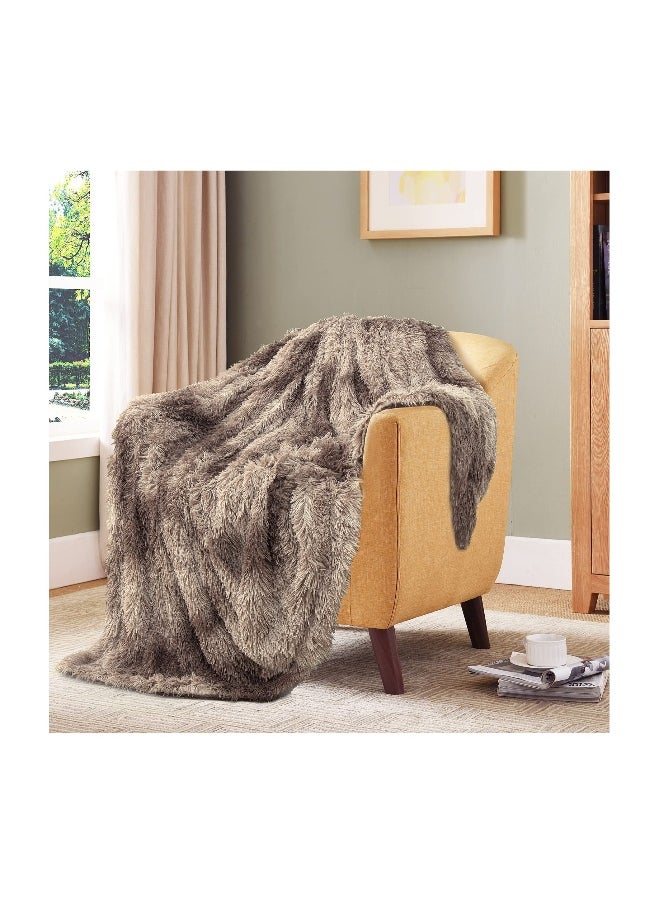 Decorative Extra Soft Faux Fur Throw Blanket 50 x 63