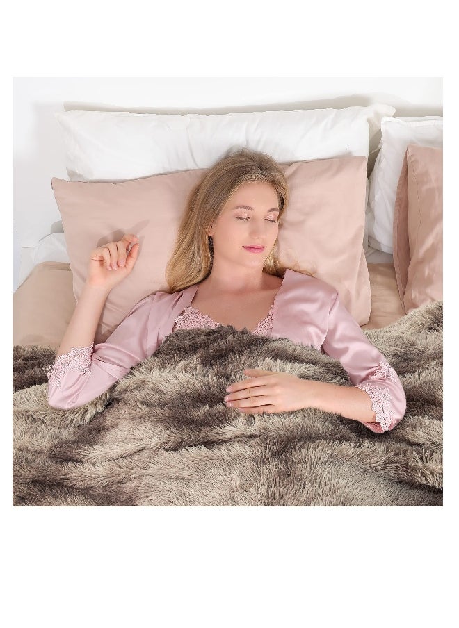 Decorative Extra Soft Faux Fur Throw Blanket 50 x 63