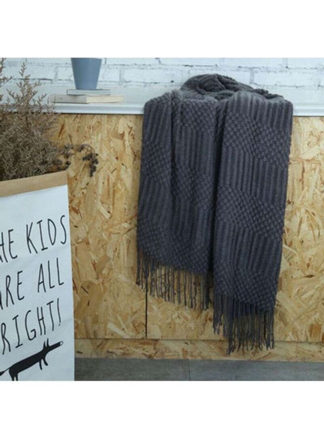 Bubble Wool Throws fabric Grey 130x200cm