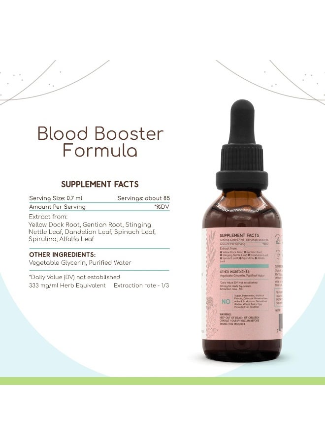 HerbEra Blood Booster Formula B60 Alcohol-Free Extract Tincture
