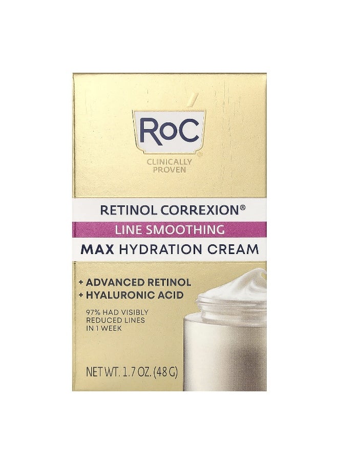 RoC, Retinol Correxion, Line Smoothing Max Hydration Cream, 1.7 oz (48 g)