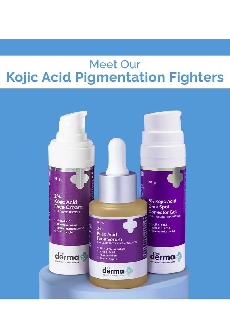 The Derma Co 1% Kojic Acid Face Wash I With Niacinamide & Alpha Arbutin I Reduces Dark Spots & Pigmentation I Cleanses & Brightens Skin I Non-Drying Formula I For All Skin Types - 150 ml