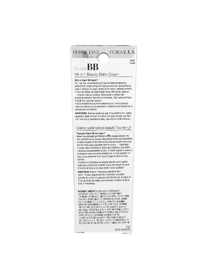 Physicians Formula, Super BB, All-in-1 Beauty Balm Cream, 6207 Light Clair, 1.2 fl oz (35 ml)