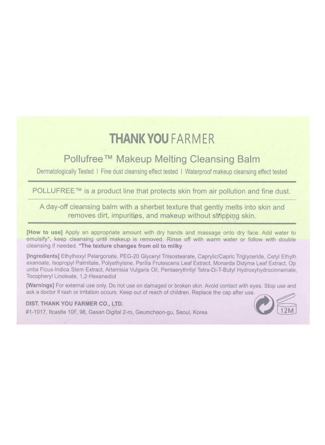 Thank You Farmer, Pollufree, Makeup Melting Cleansing Balm, 3.16 fl oz (90 ml)