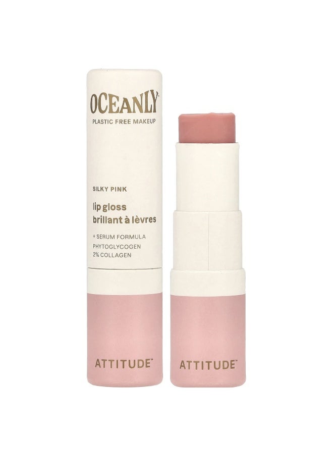 ATTITUDE, Oceanly™, Lip Gloss, Silky Pink, 0.12 oz (3.4 g)