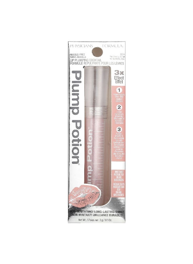 Physicians Formula, Plump Potion®, Needle-Free Lip Plumping Cocktail, 2214 Pink Crystal Potion, 0.1 oz (3 g)