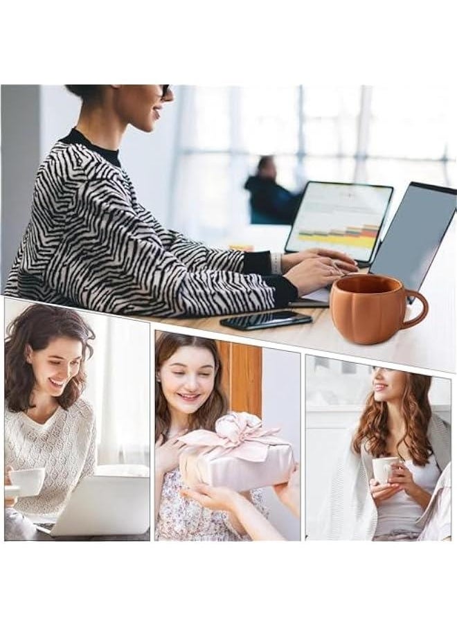 Pumpkin Ceramic Coffee Mug, 450ml Pumpkin Shaped Coffee Cup, Cream Pumpkin Mug, Novelty Pumpkin Fall Mugs, for  Theme Party Supply & Home Decor