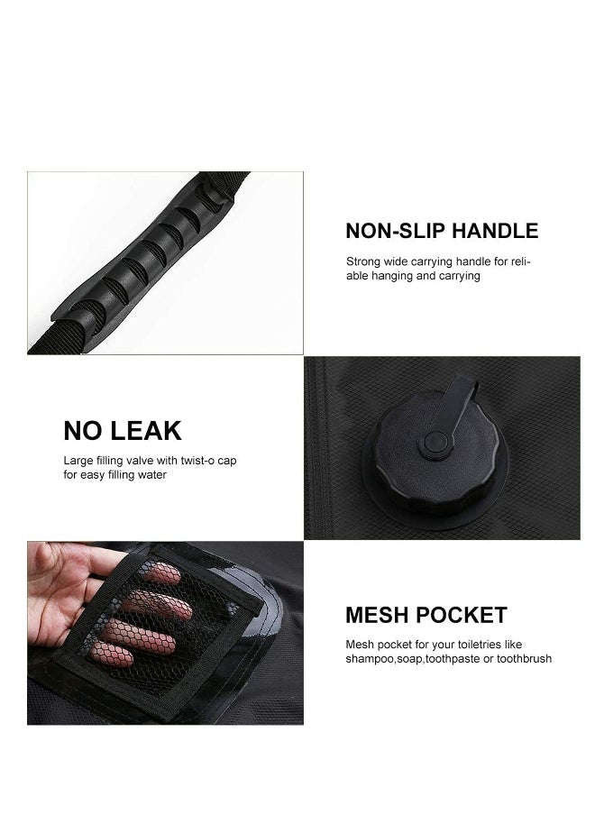 Solar Shower Bag, Durable 5 Gallons/20 L Solar Heating Camping Shower Bag with Removable Hose and On-Off Switchable Shower Head for Camping Beach Swimming Outdoor Traveling Hiking
