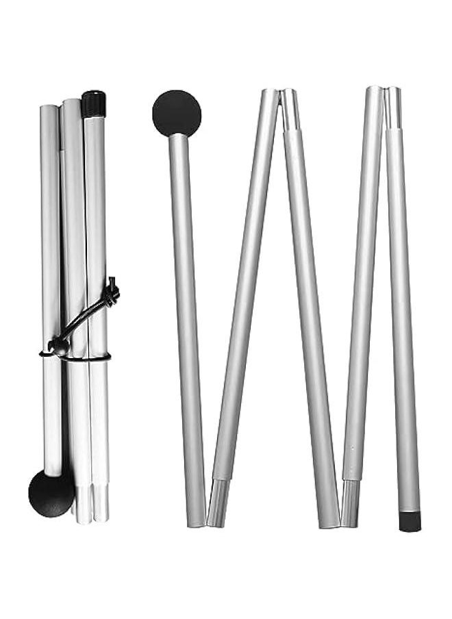 Telescoping Tarp Poles 78.7 Inch Inch Total 10 Sections Tent Pole Aluminum Alloy Adjustable Tarp Poles Non-Slip Lightweight Beach Tent Poles for Camping Hiking
