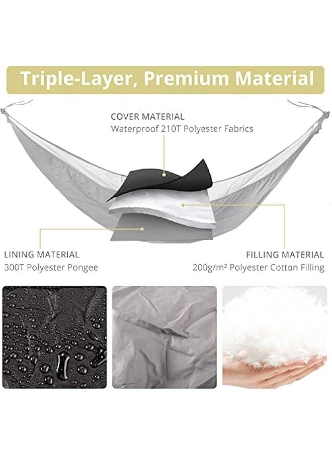 Hammock Underquilt,  Under Quilts for Hammocks Single & Double Hideout Hammock Portable Full Length Lightweight for Outdoor 4 Season Camping Hiking Travel Beach Winter Adventures Backyard